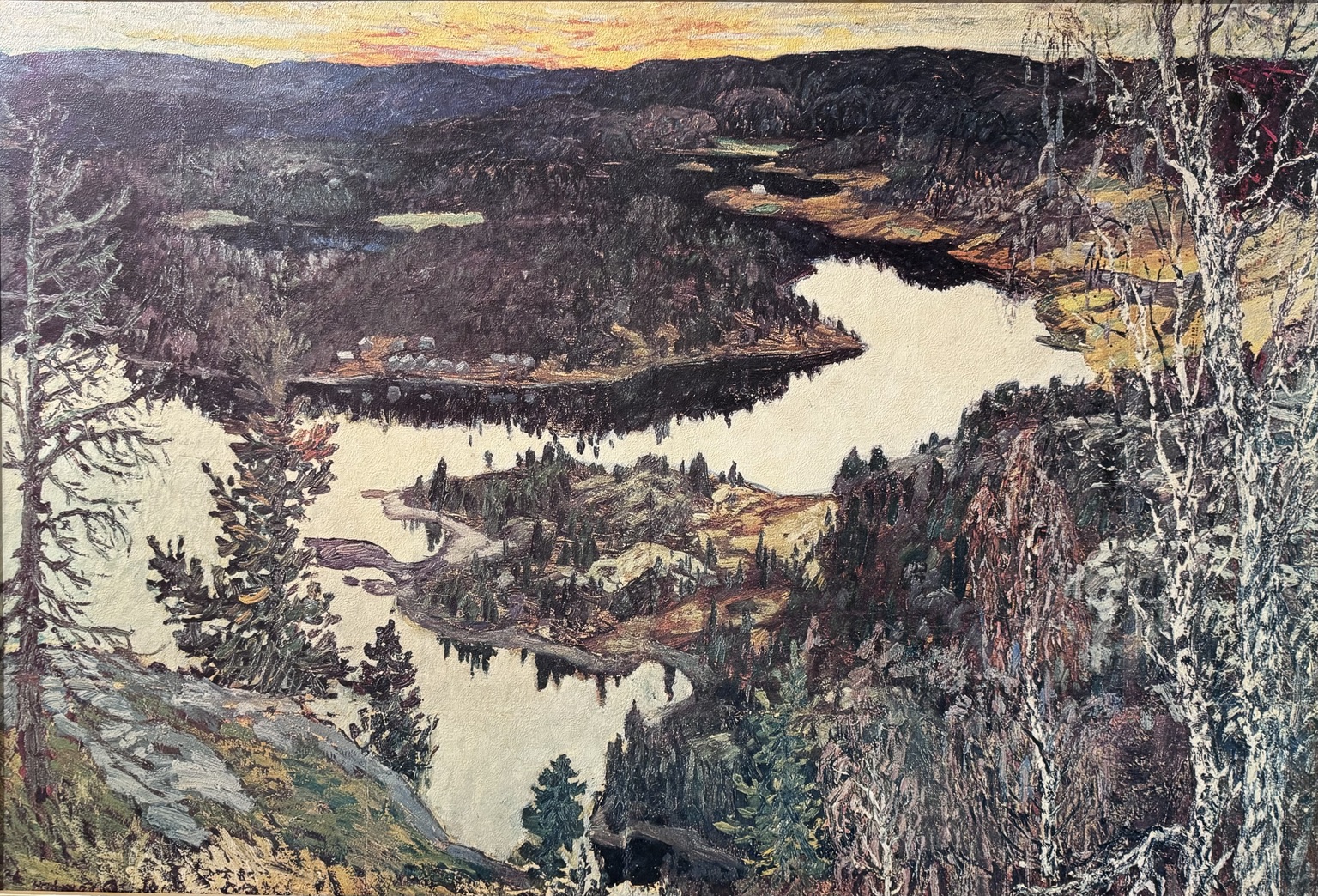 Reproduction of Höstafton, Nordingrå by Helmer Osslund